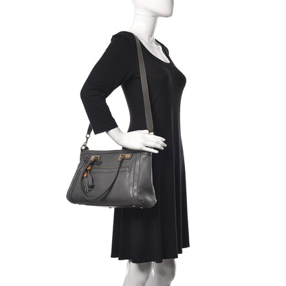 Gucci Pebbled Calfskin Small Bella Top Handle Bag Gray 2 of 17