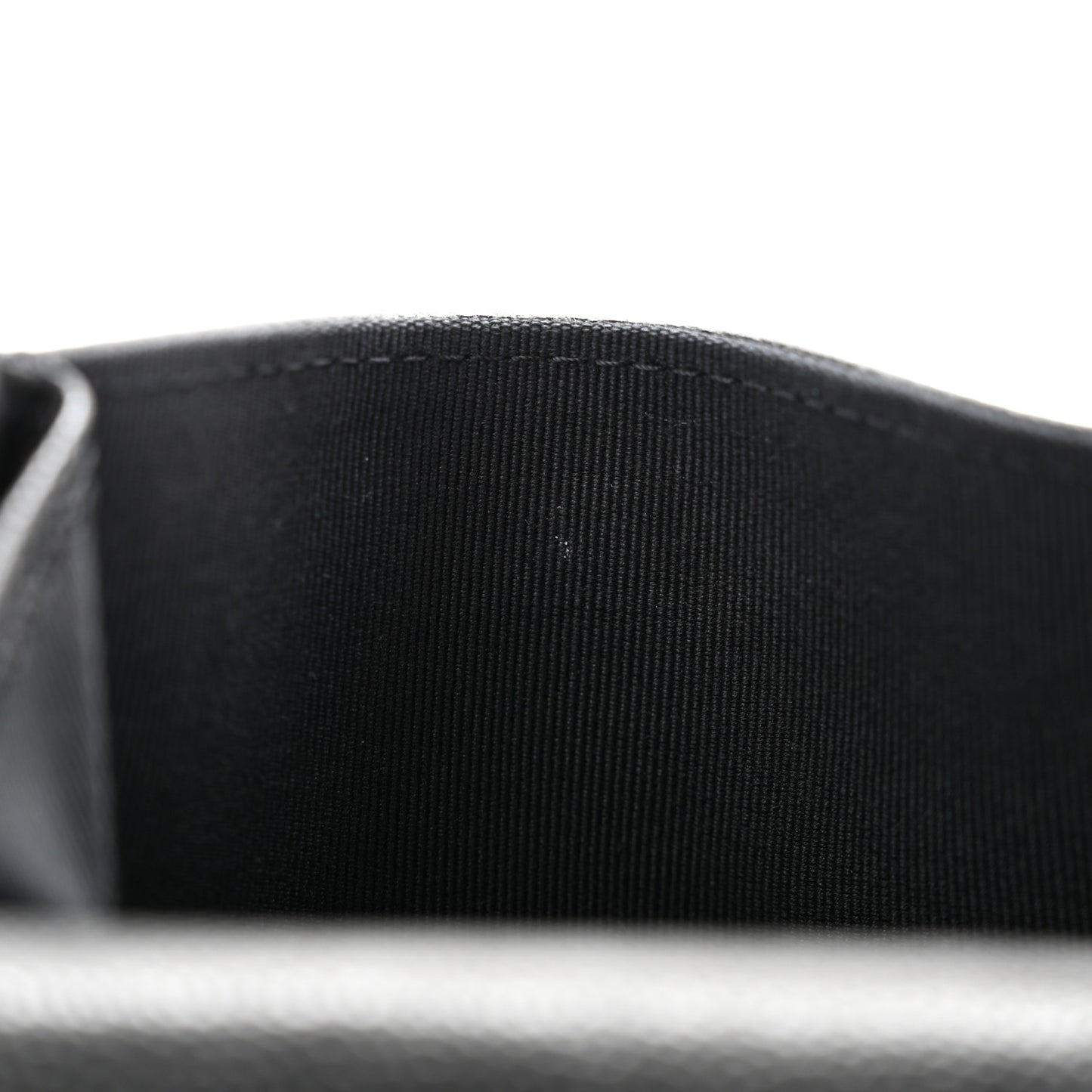 Shiny Caviar Enamel Quilted CC Flap Card Holder Black