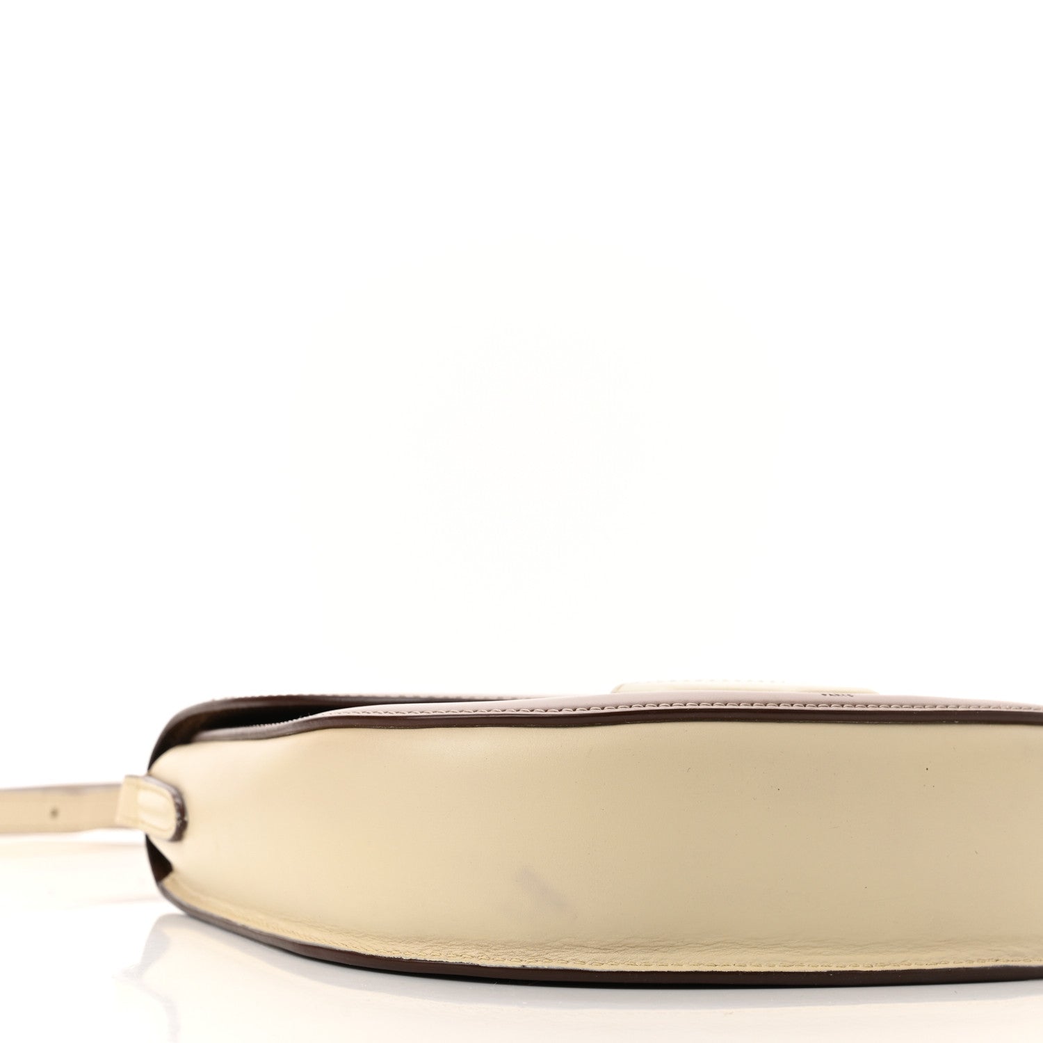 Celine Glazed Calfskin Small Bi-Color Trotteur Chestnut 9 of 10