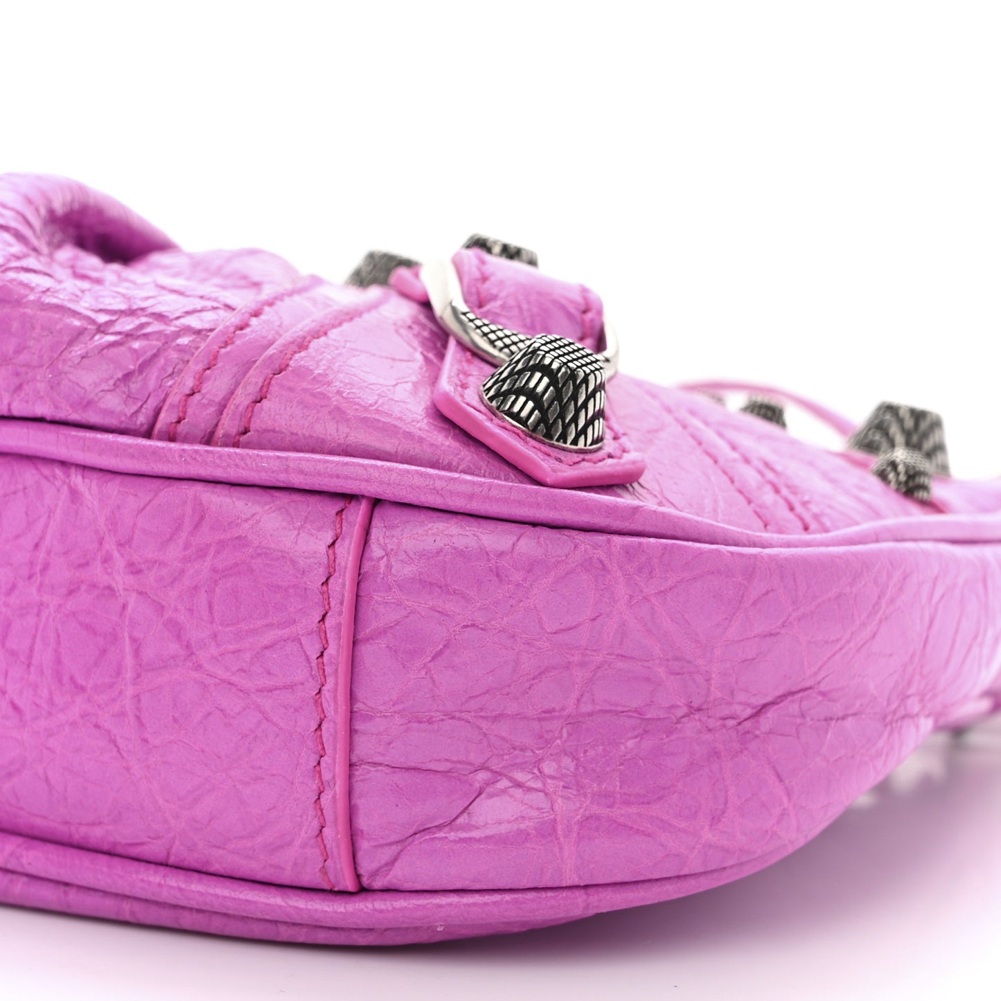 Agneau Arena Le Cagole Mini Purse With Chain Lipstick Pink