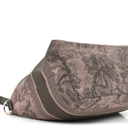 Christian Dior Technical Fabric Toile De Jouy DiorTravel Nomad Pouch Pink Grey 9 of 10