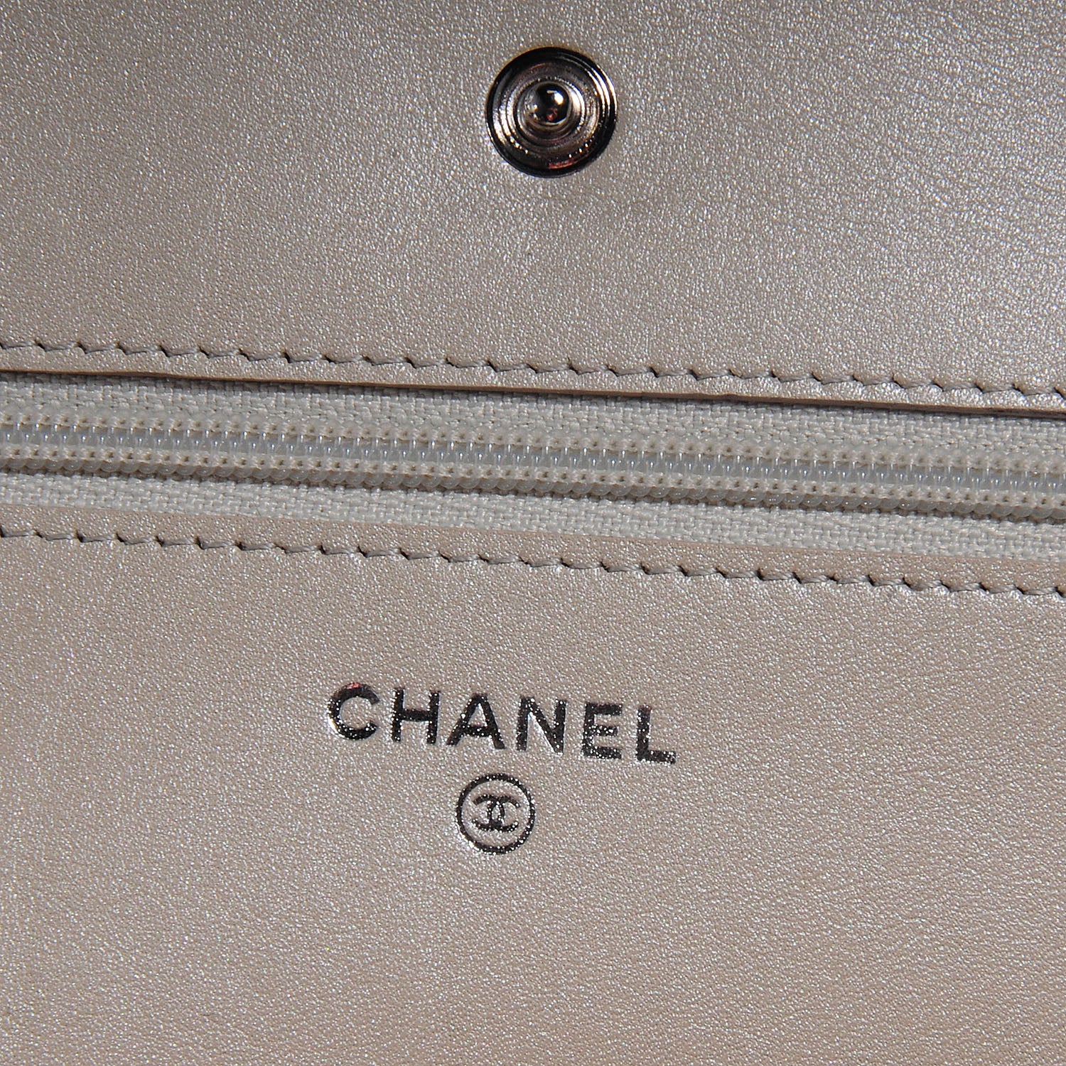 Chanel Caviar Sevruga Wallet on Chain WOC Silver 5 of 8