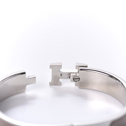 Hermes Enamel Narrow Clic Clac H Bracelet PM Marron Glace 6 of 7
