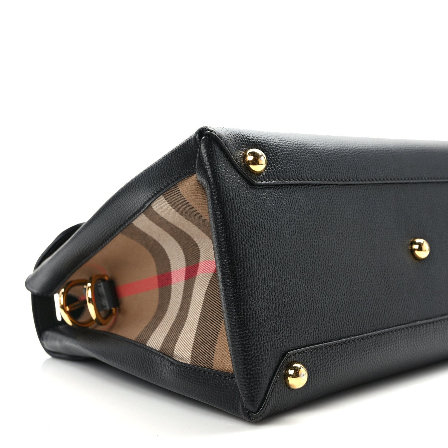 Burberry Derby Calfskin House Check Medium Camberley Black 10 of 18