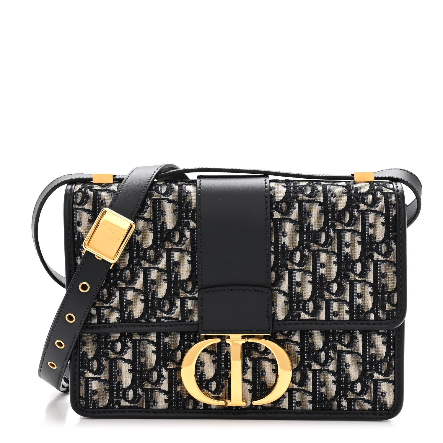 Christian Dior Oblique 30 Montaigne Flap Bag Blue 1 of 9