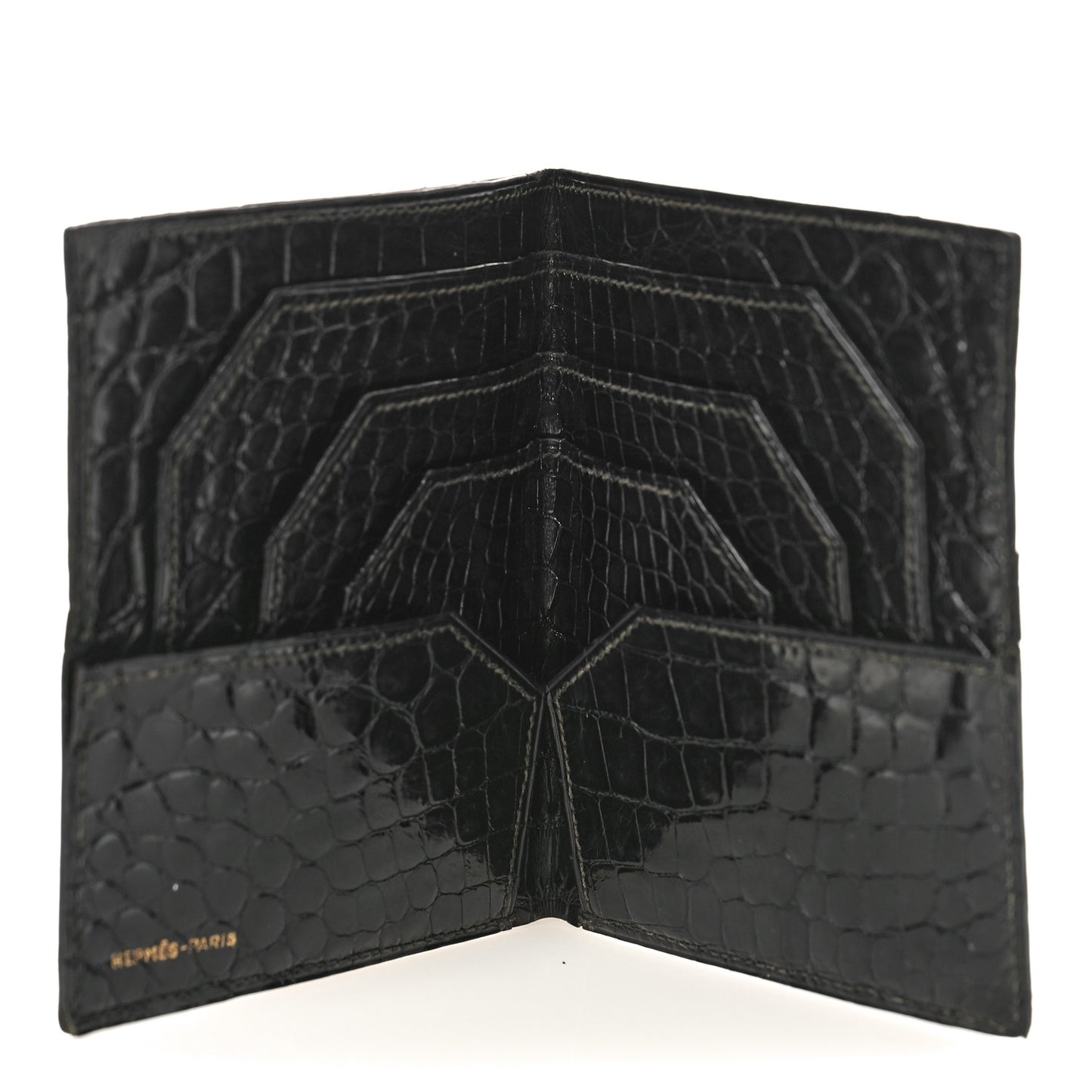Alligator Bi-Fold Wallet Black
