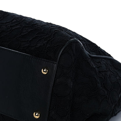 Dolce & Gabbana Calfskin Lace Miss Sicily Satchel Black 11 of 14