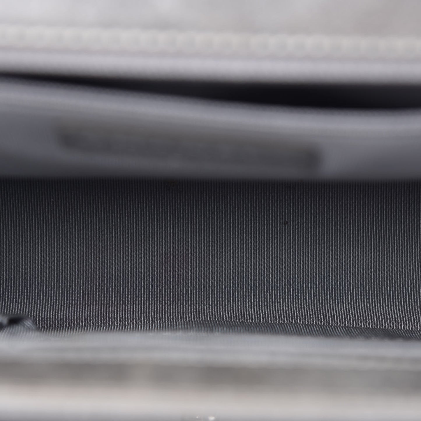 Metallic Calfskin Quilted Large Boy Flap Silver