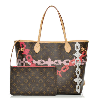 Louis Vuitton Monogram Bay Neverfull MM Rose Ballerine Poppy 1 of 8
