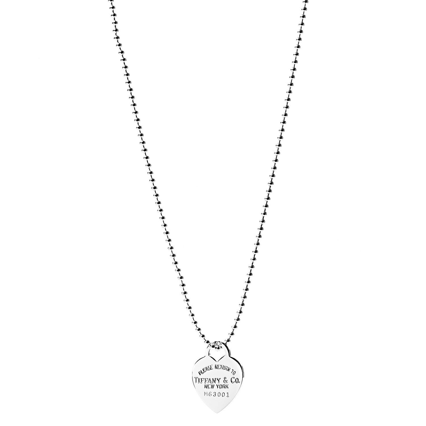 Sterling Silver Long Return to Tiffany Heart Pendant Necklace