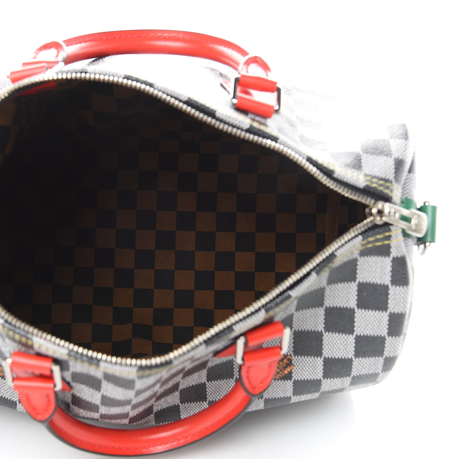 Louis Vuitton Damier Speedy Bandouliere 30 Black White 5 of 10