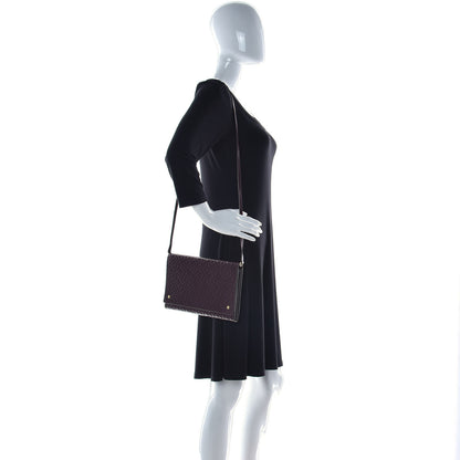 Burberry Calfskin Embossed Monogram Large Crossbody Oxblood 3 of 12