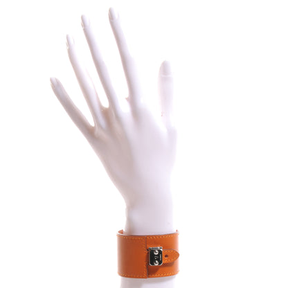 Hermes Chamonix Vegas Lock Wide Cuff Potiron Orange 2 of 6