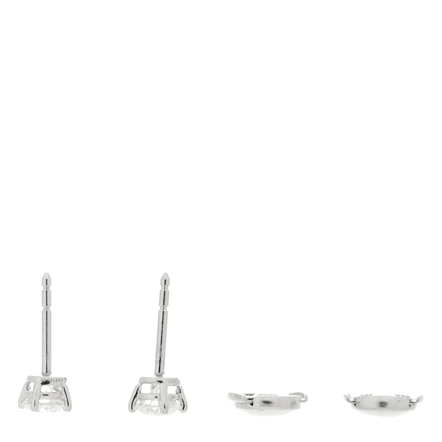 Platinum Diamond .90ctw Round Solitaire Earrings
