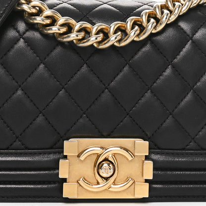 Chanel Lambskin Quilted Small Boy Flap Black 8 of 10