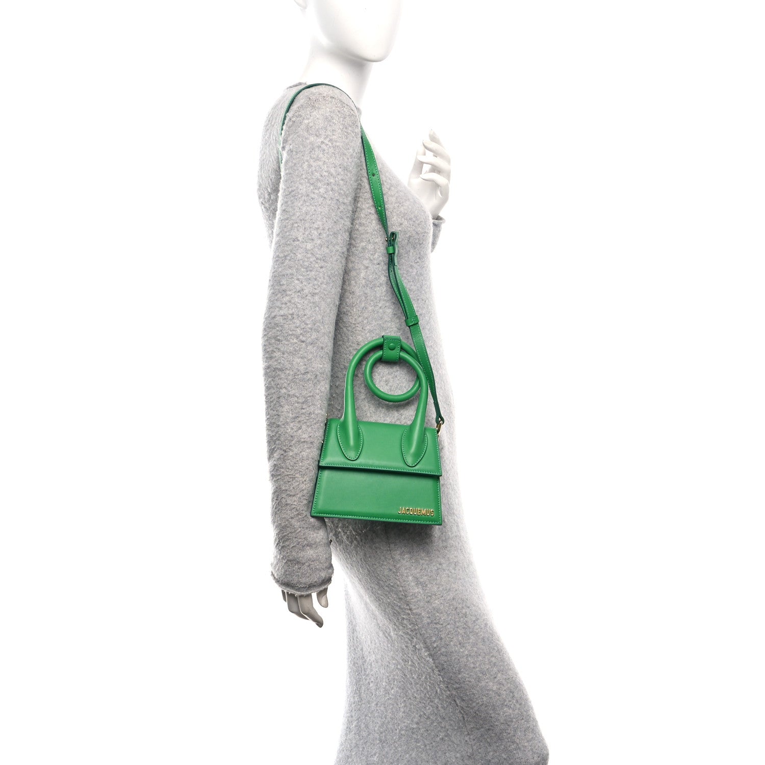 Jacquemus Calfskin Le Chiquito Noeud Green 2 of 9