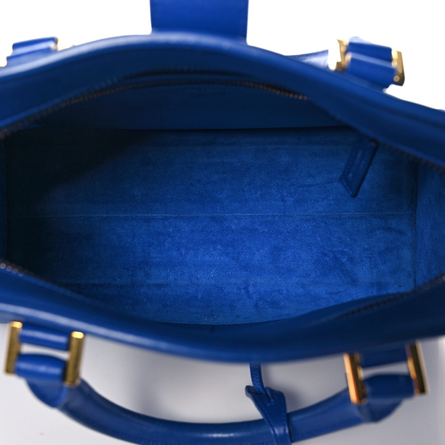 Calfskin Small Monogram Cabas Blue Majorelle