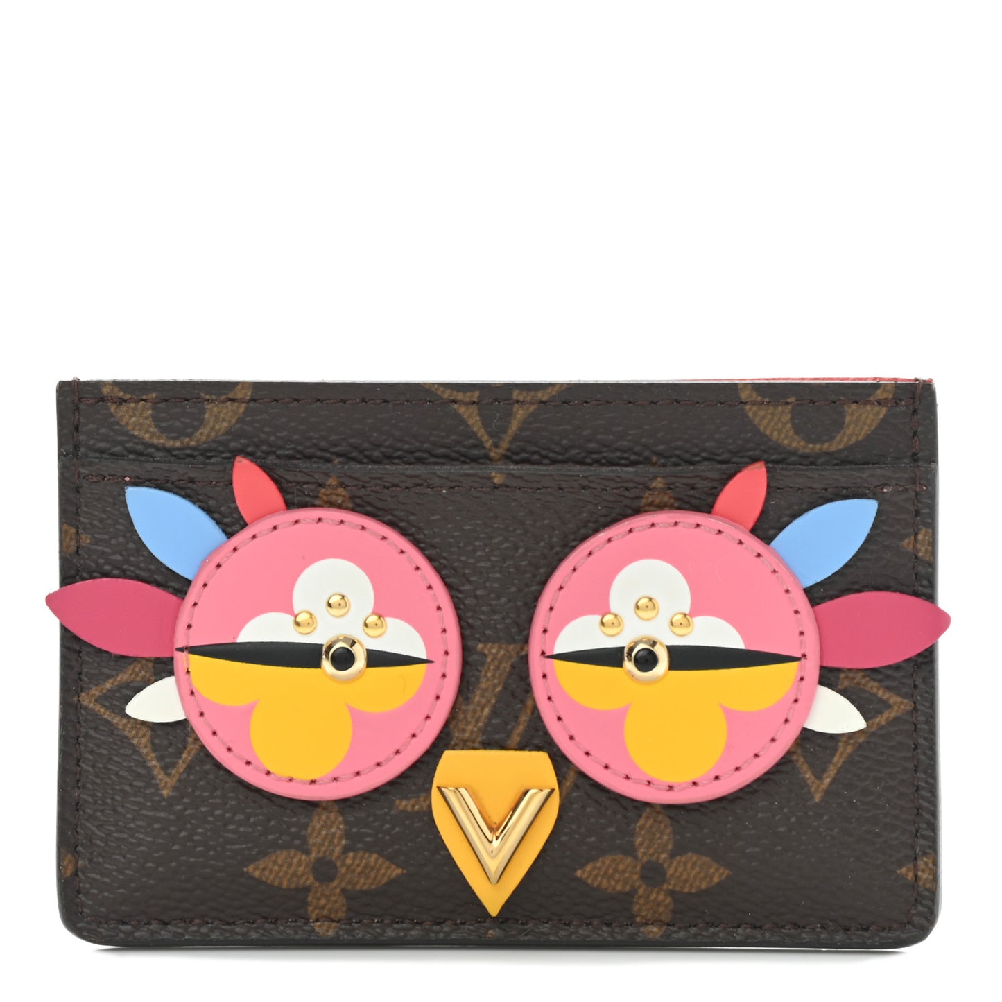 Monogram Lovely Birds Card Holder