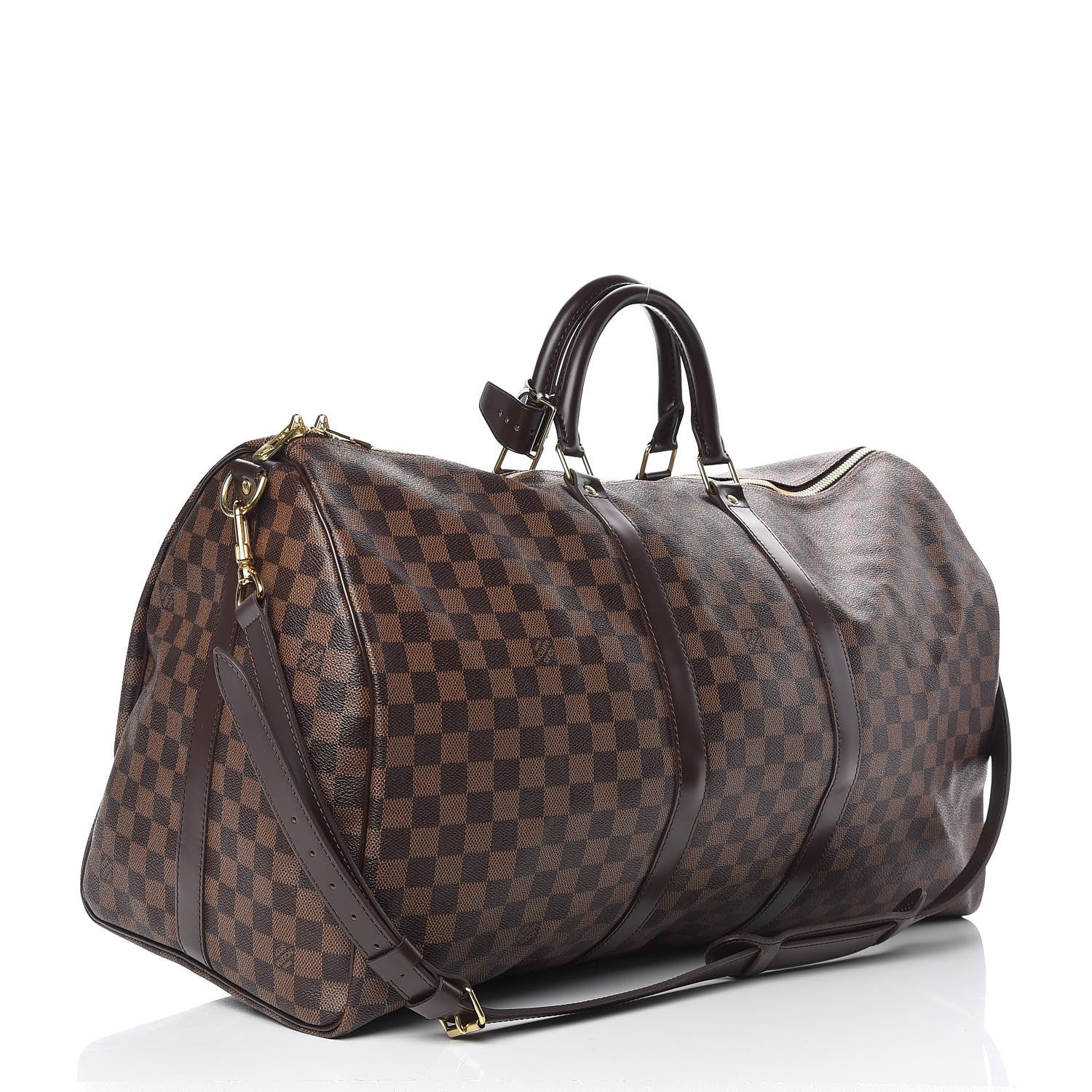 Louis Vuitton Damier Ebene Keepall Bandouliere 55 3 of 10