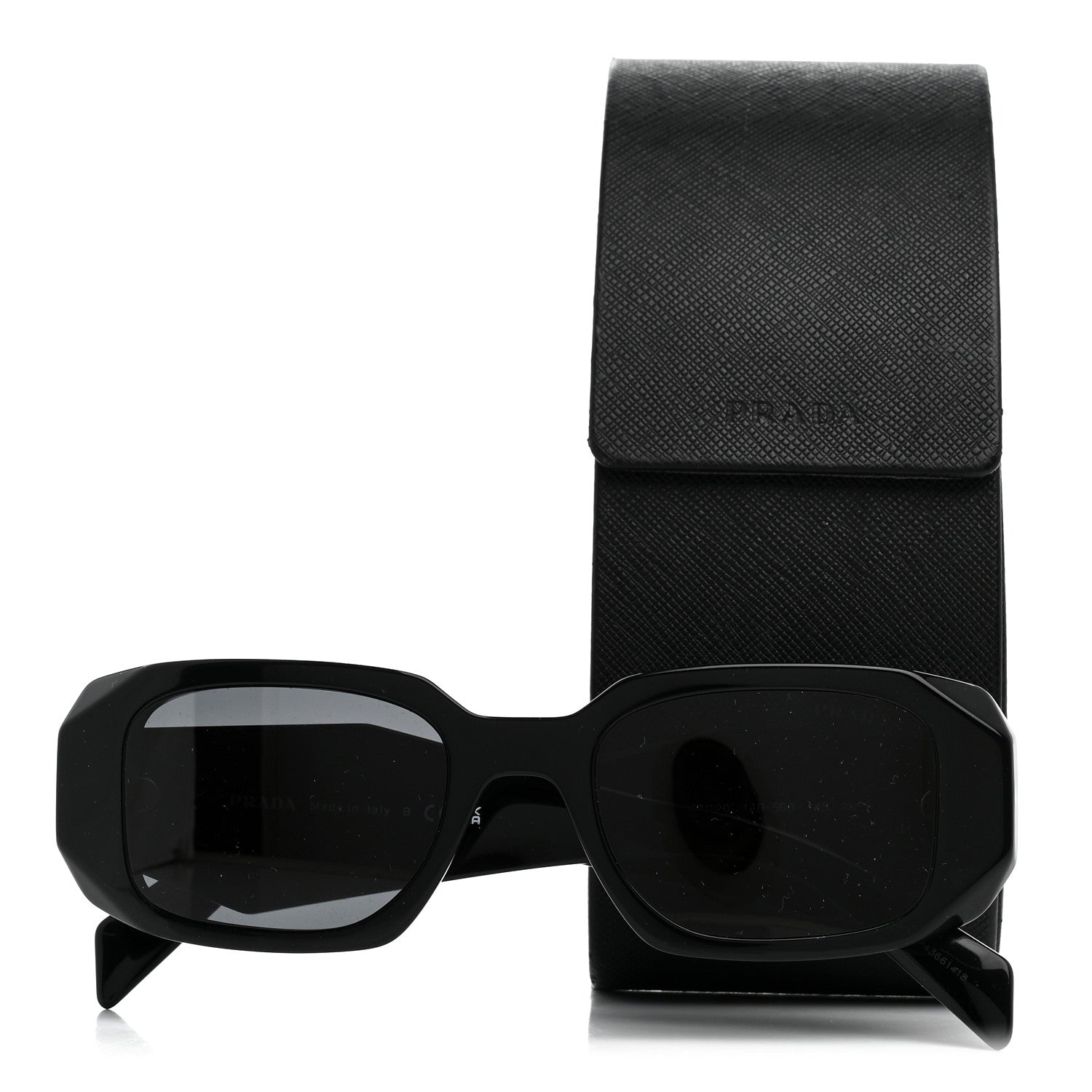 Prada Acetate Symbole Sunglasses SPR 17W Black 1907448 – FASHIONPHILE
