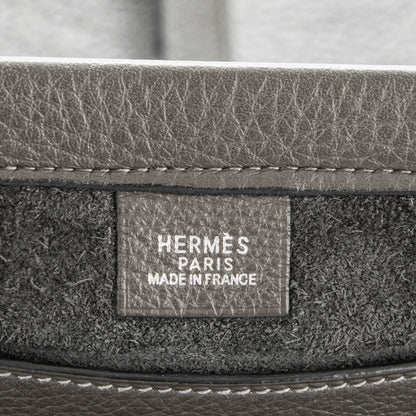 Hermes Taurillon Clemence Shoulder Bag Graphite 6 of 10