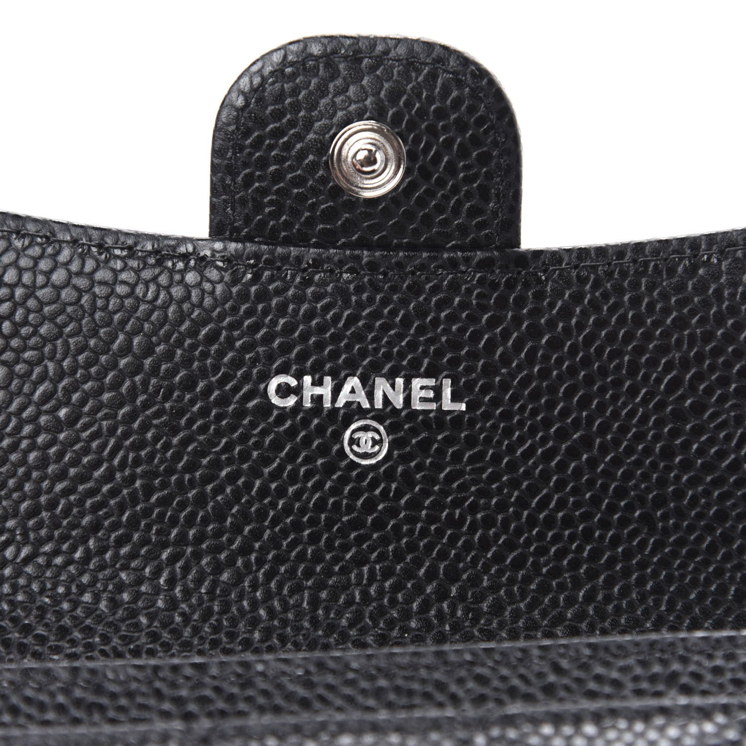 Chanel Caviar Quilted Flap Card Holder Wallet Black 6 of 9