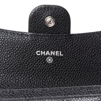 Chanel Caviar Quilted Flap Card Holder Wallet Black 6 of 9