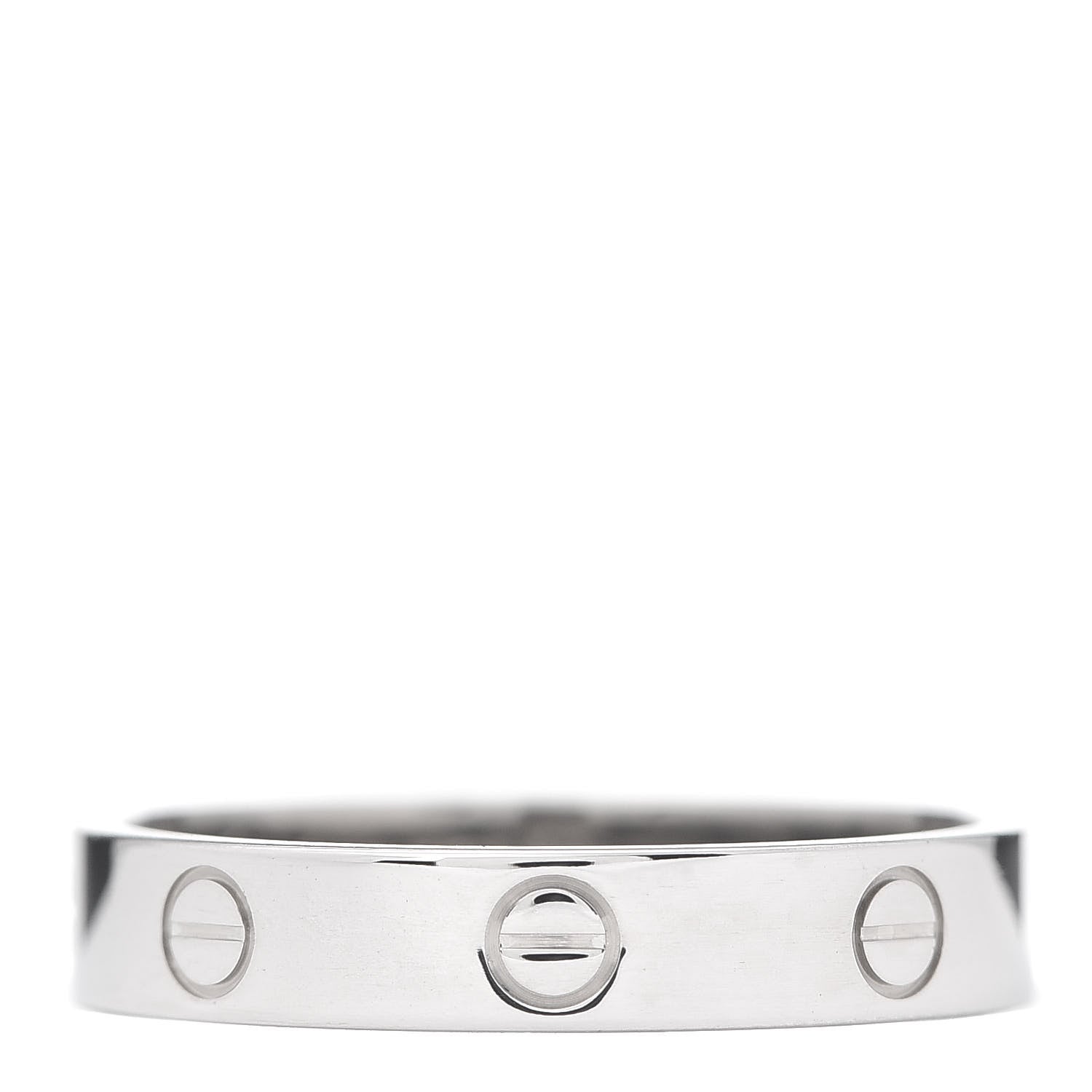 Cartier 18K White Gold 3.5mm LOVE Wedding Band Ring 59 8.75 1 of 4
