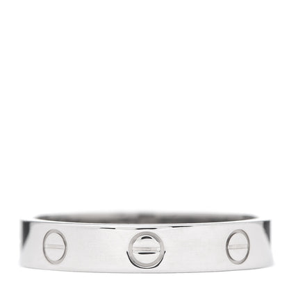 Cartier 18K White Gold 3.5mm LOVE Wedding Band Ring 59 8.75 1 of 4