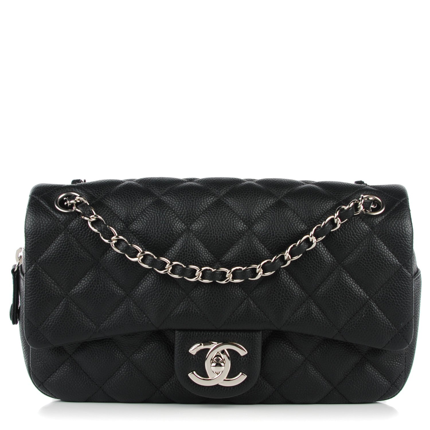 Chanel Caviar Quilted Medium Easy Flap Black 1 of 8