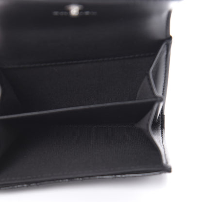 Chanel Distressed Patent Quilted Boy Flap Card Holder Wallet Black 5 of 9