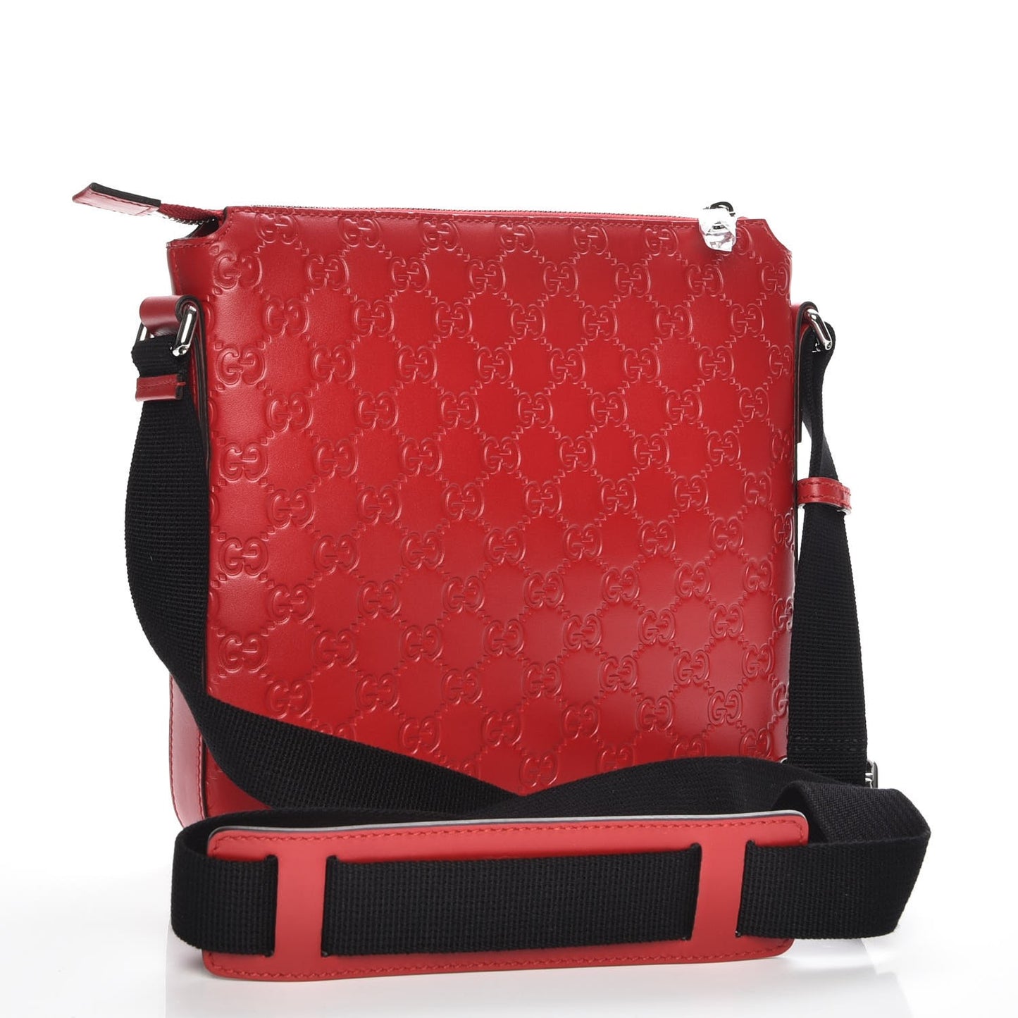 Guccissima Signature Small Messenger Bag Hibiscus Red