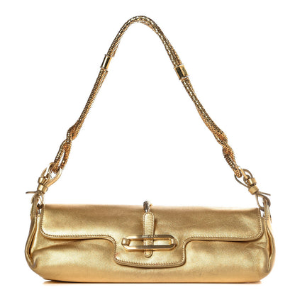 Jimmy Choo Metallic Lambskin Tulita Evening Bag Gold 1 of 15