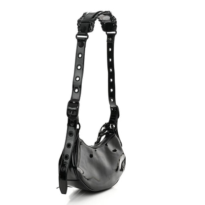 Balenciaga Patent Arena Small Le Cagole Shoulder Bag Black 4 of 12