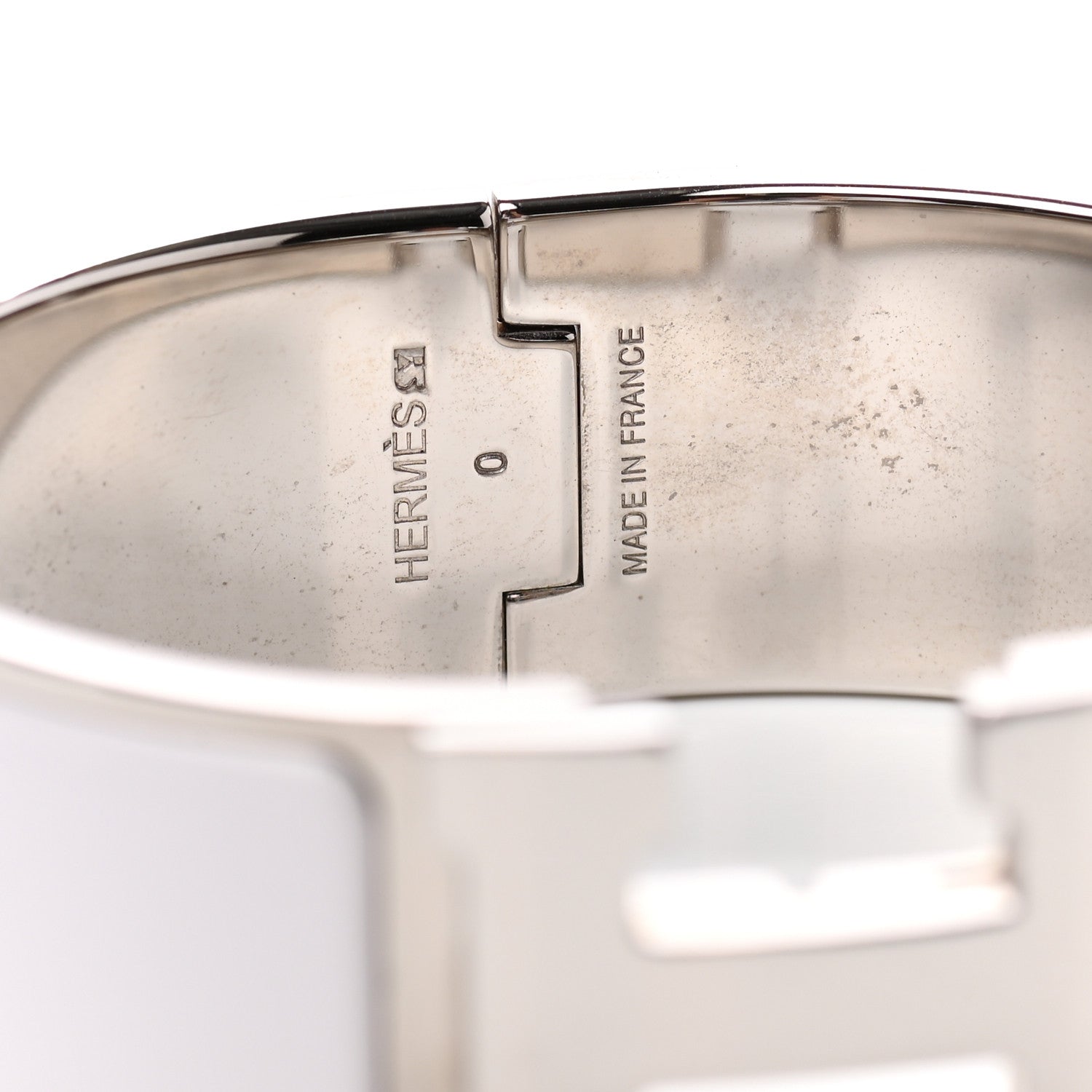 Hermes Enamel Wide Clic Clac H Bracelet PM White 4 of 4