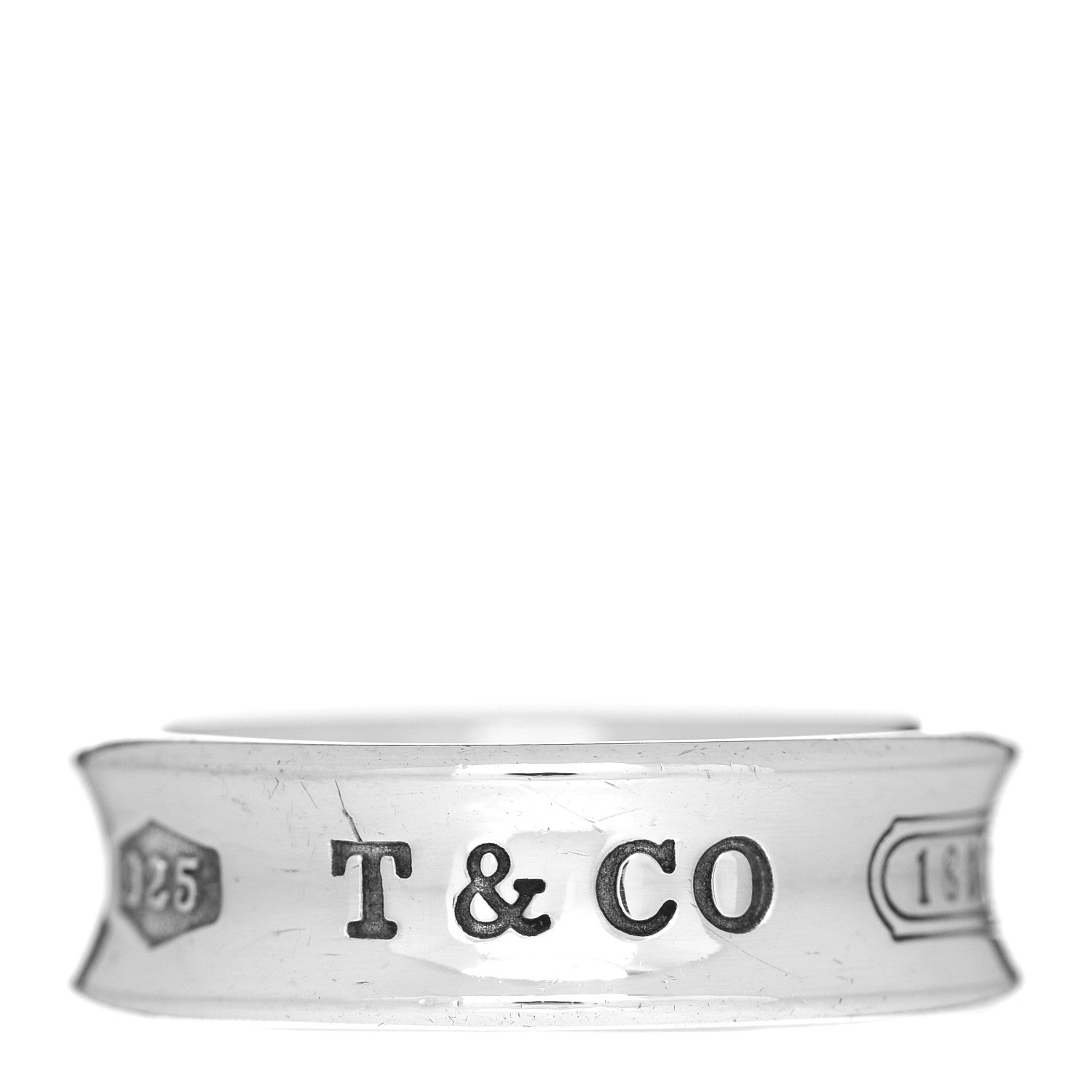Tiffany Sterling Silver 1837 Band Ring 60 9 1 of 4