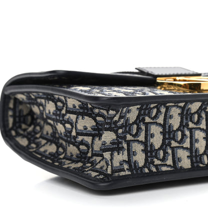 Christian Dior Oblique 30 Montaigne Flap Bag Blue 9 of 10