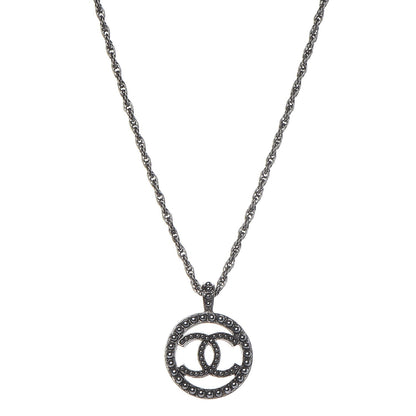 Chanel Ruthenium Pearl CC Short Necklace Dark Grey 1 of 6
