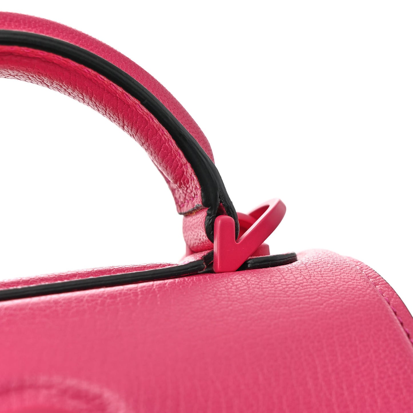 Calfskin The Piccolo Boxyz Top Handle Bag Pink