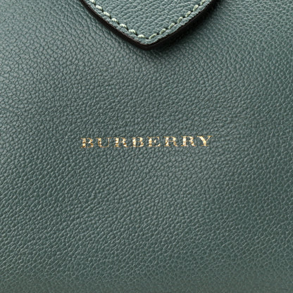 Burberry Soft Grain Calfskin Medium Buckle Tote Celadon Blue 7 of 10