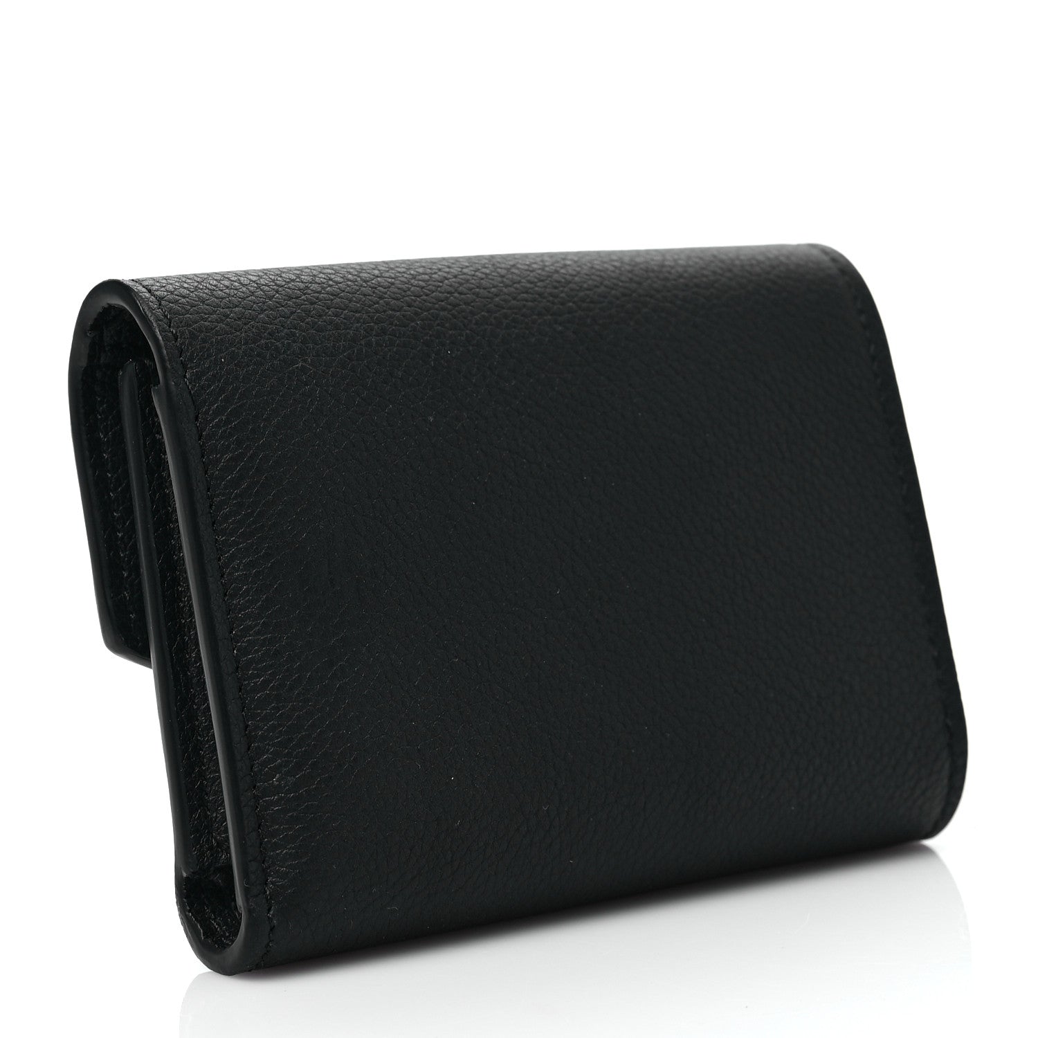 Louis Vuitton Soft Calfskin My Lockme Compact Wallet Black 3 of 7