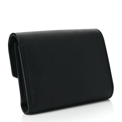 Louis Vuitton Soft Calfskin My Lockme Compact Wallet Black 3 of 7