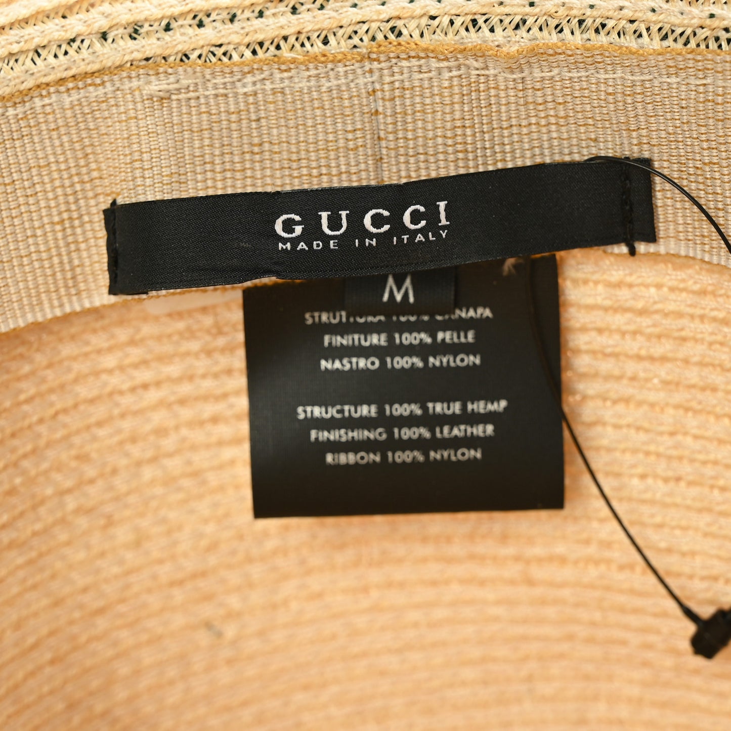 Straw Web Wide Brim Hat M Natural