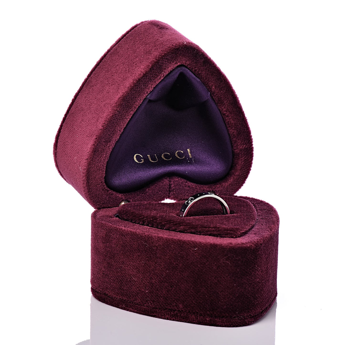 18K White Gold 4mm Icon Thin Band Ring 58 8.25