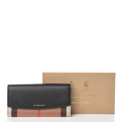 Burberry Calfskin House Check Porter Continental Wallet Black 8 of 8