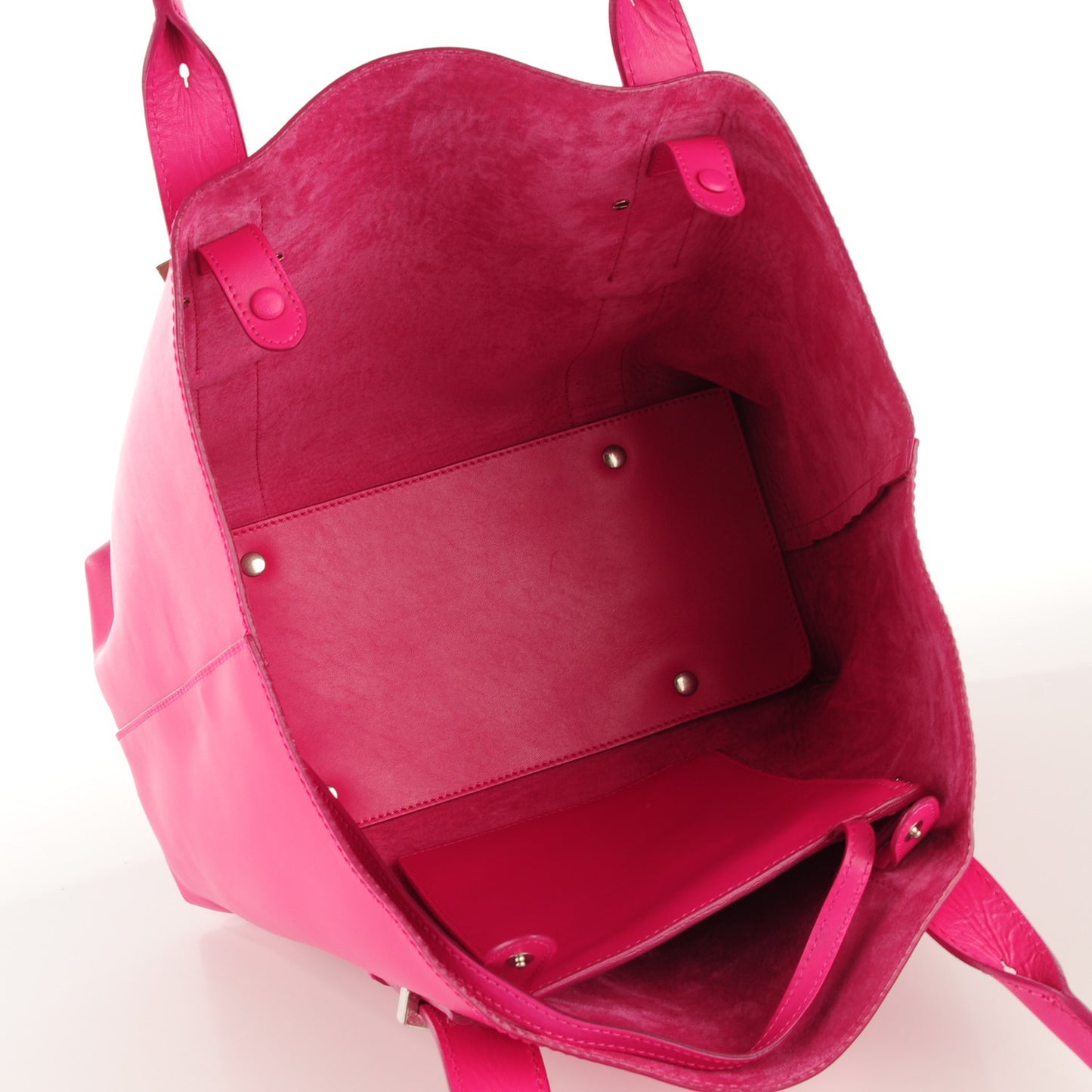 Calfskin Small Legend Shopper Tote Fuchsia