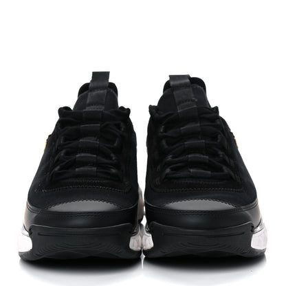 Chanel Velvet Calfskin Mixed Fibers CC Sneakers 36.5 Black 2 of 9
