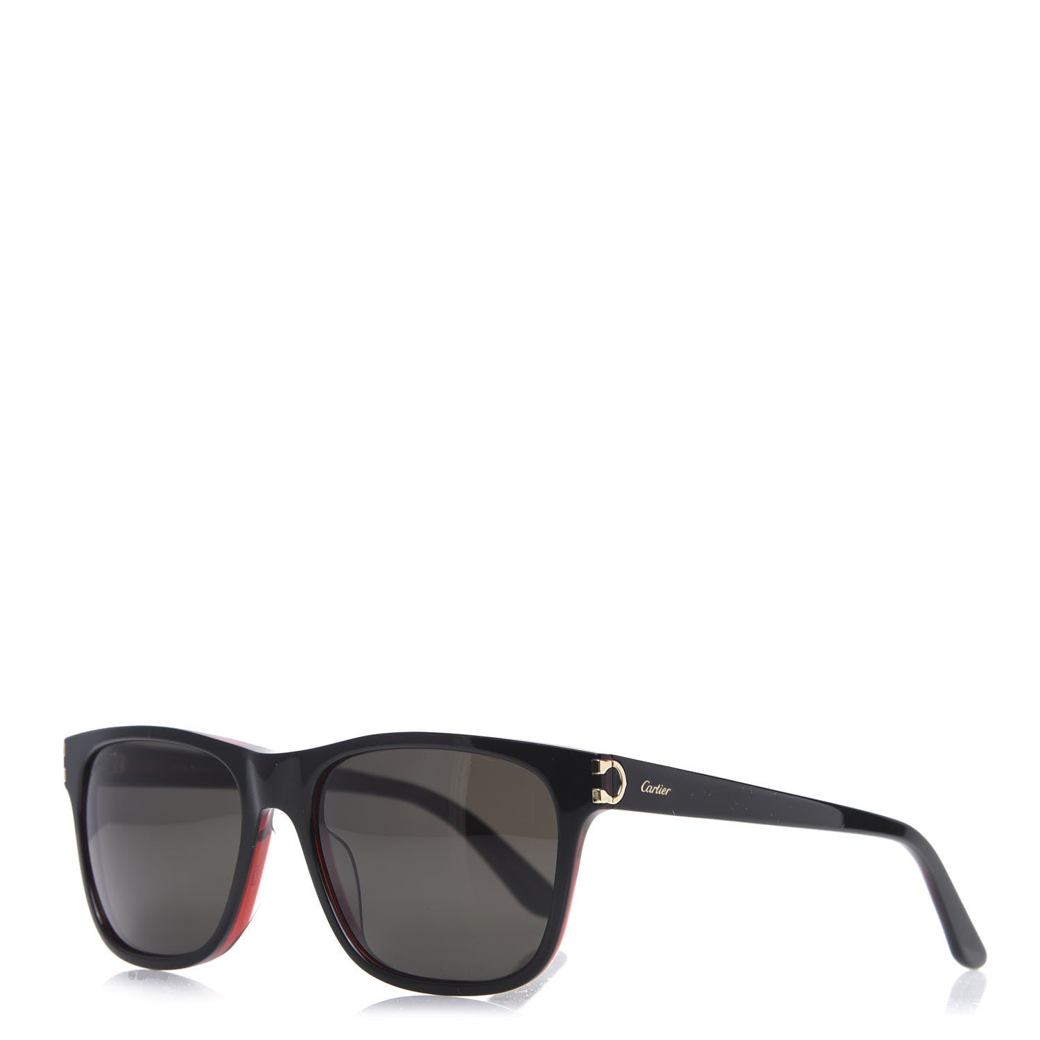 Cartier Acetate CT0001S Rectangular Sunglasses Black 1 of 8