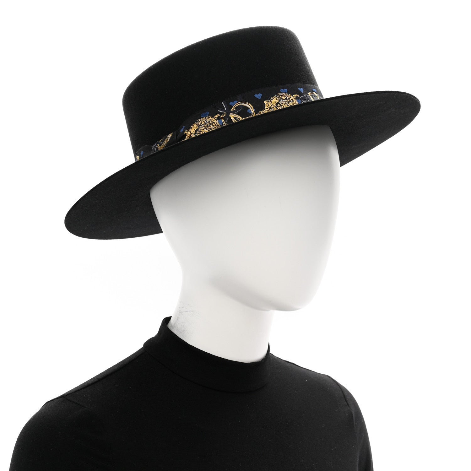 Hermes Rabbit Felt Dakota Love Hat 59 Black 5 of 16