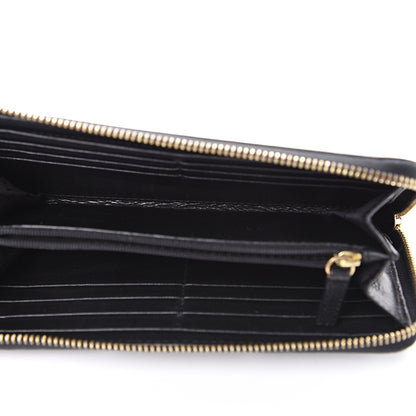 Givenchy Sugar Goatskin Studded Pandora Half Zip Long Wallet Black 4 of 8